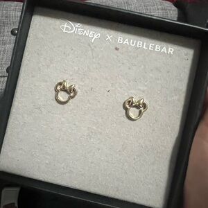 Disney x BaubleBar Gold Minnie Earrings